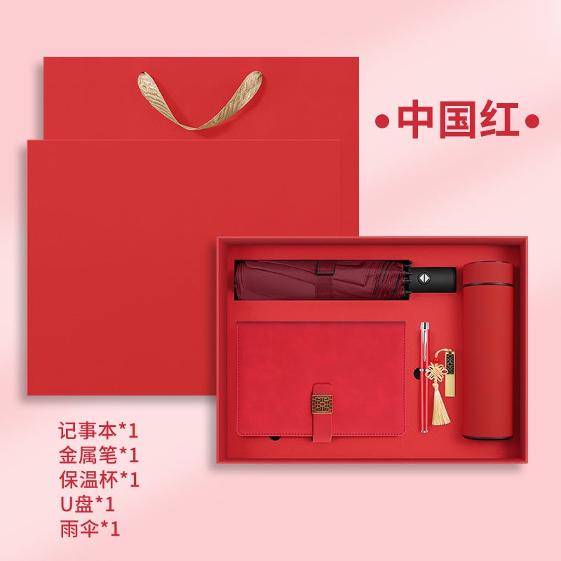 A5 Guochao Notebook Gift Box Suit Custom Logo Business Company Accompanying Gift Notepad Custom Printing - Image 1